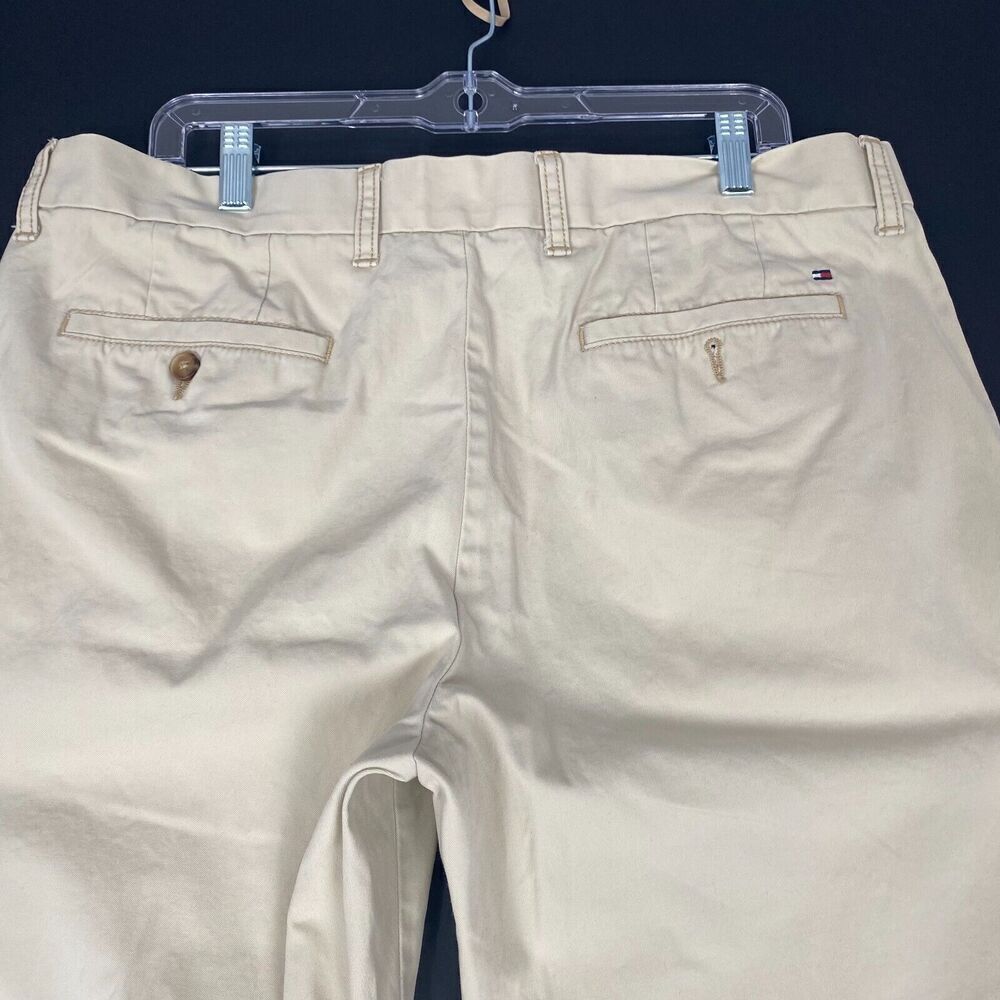 Tommy Hilfiger Pants Men's Size 36X30 Ivory Flat Front Chinos Tailored Fit - Picture 13 of 16